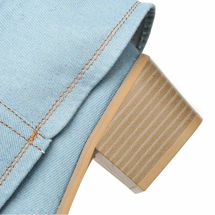 Drune | Denim Cowboystiefel Lässig