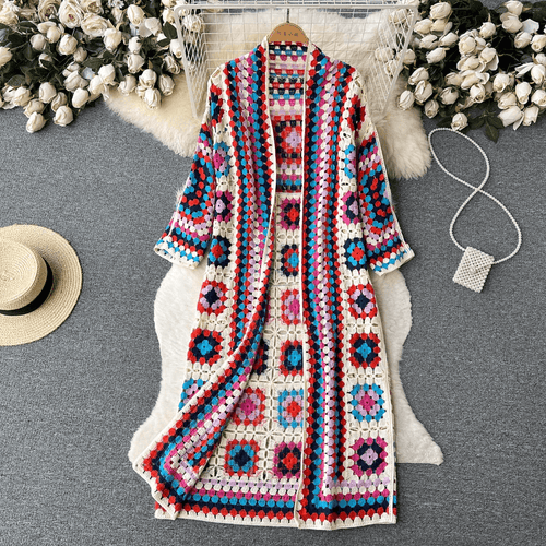 Drune | Langer Cardigan Chic Moderner Stil Ideal für den Frühling