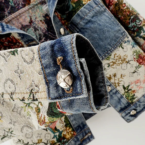 Drune | Floral Jeansjacke für Damen Juli