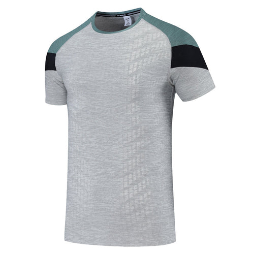 Drune | Bequemes Herren Sportshirt Mit Patchwork Detail