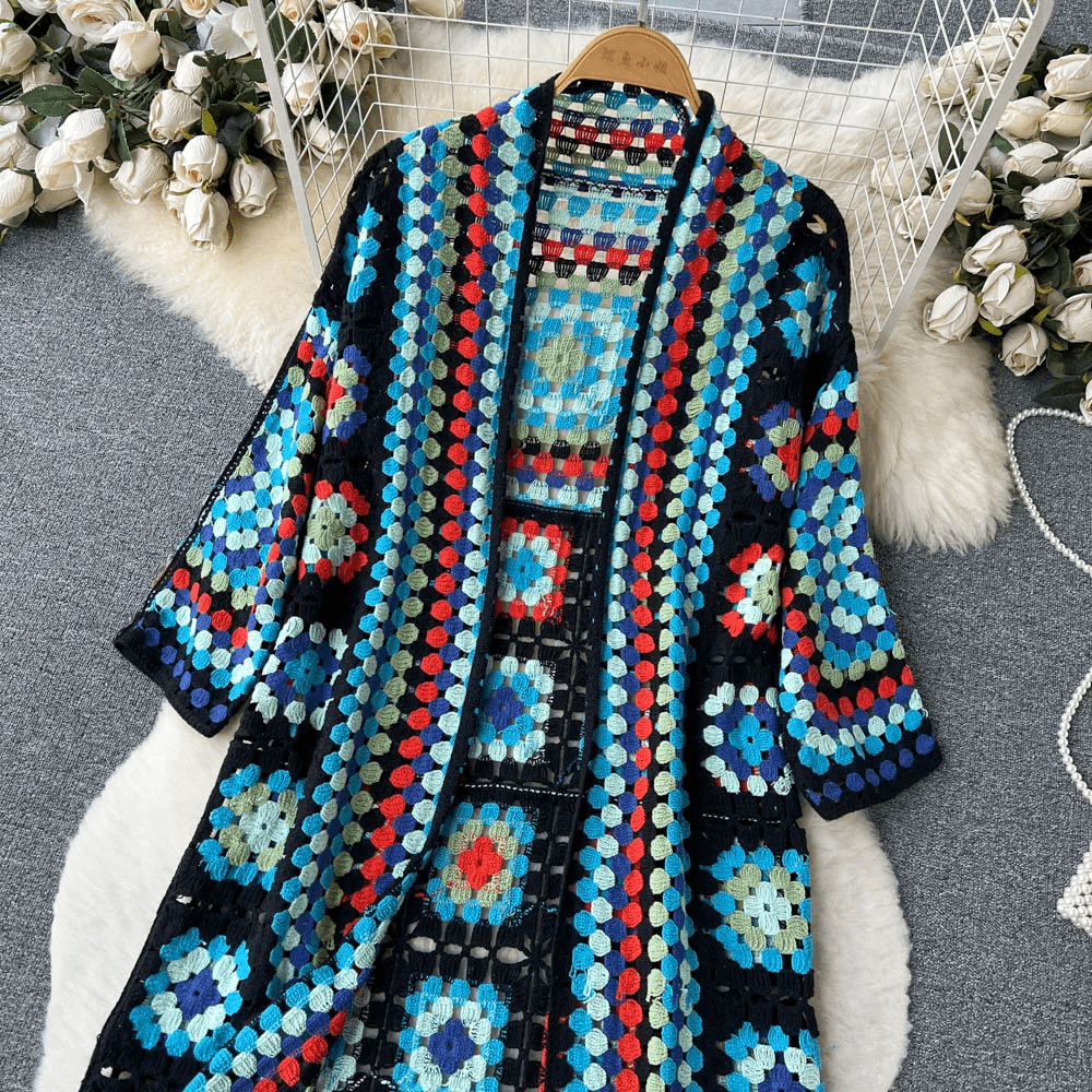 Drune | Langer Cardigan Chic Moderner Stil Ideal für den Frühling