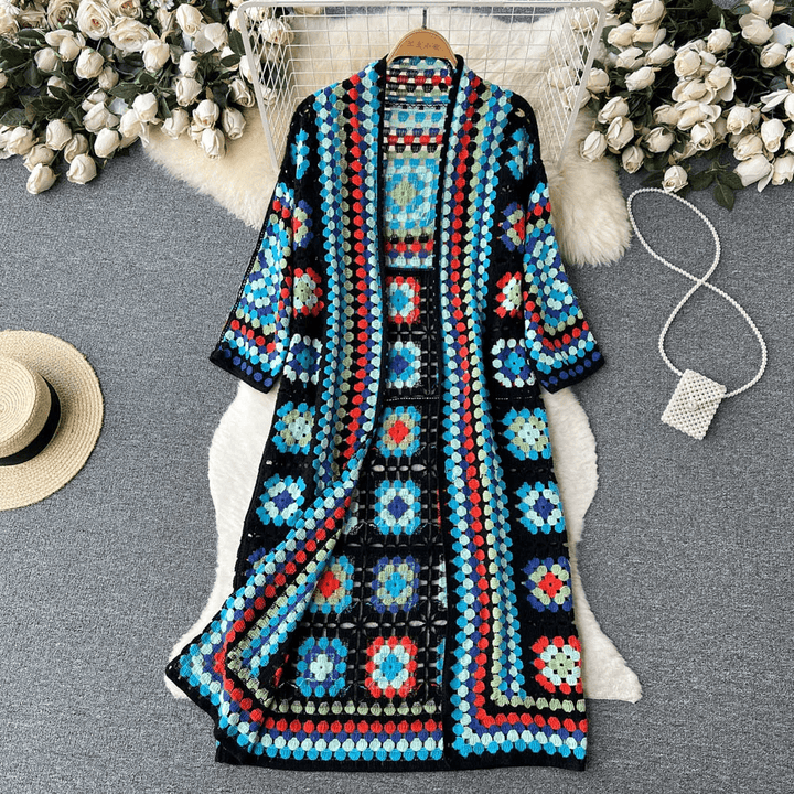 Drune | Langer Cardigan Chic Moderner Stil Ideal für den Frühling
