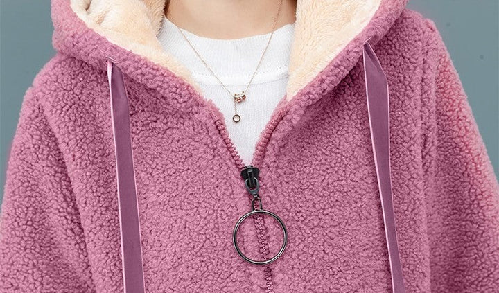 Drune | Stilvolle halblange Fleecejacke Teddyjacke Gemma