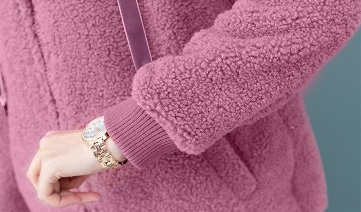 Drune | Stilvolle halblange Fleecejacke Teddyjacke Gemma