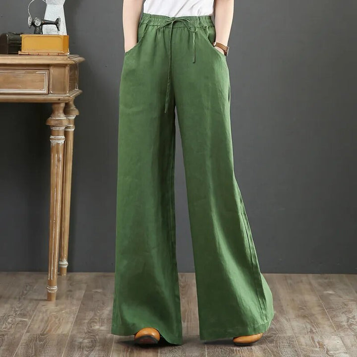 Drune | Vielseitige Leinenhose für Damen in großen Größen