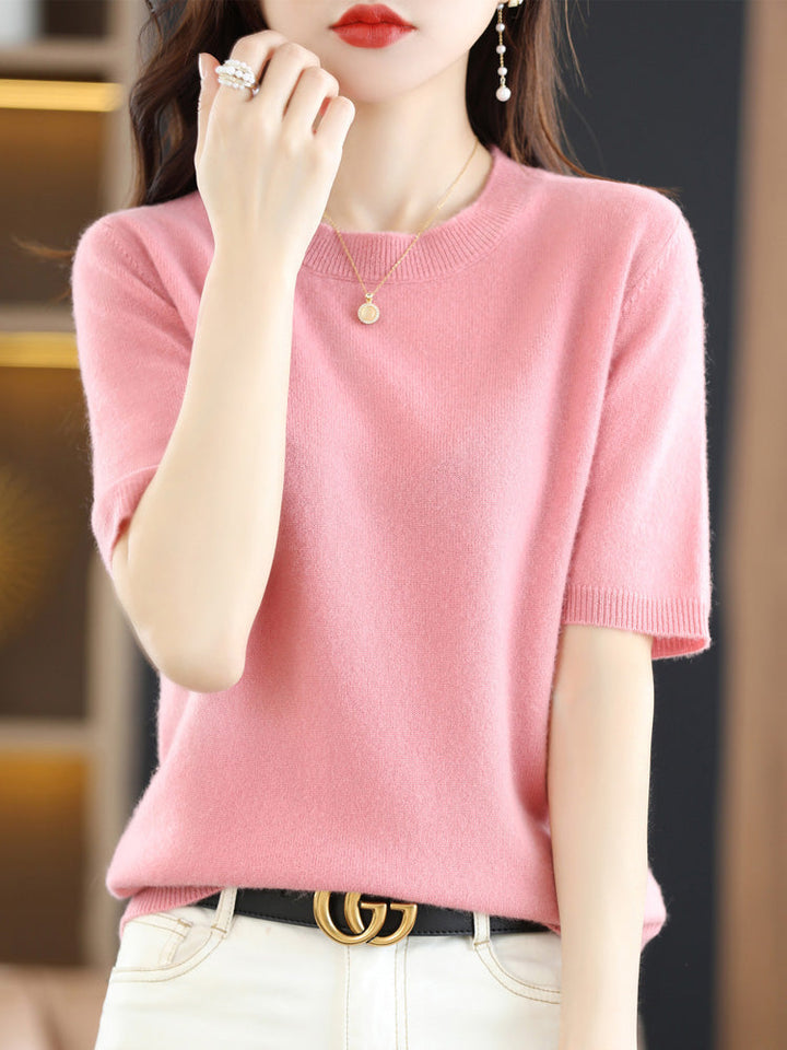 Drune | Soft Cashmere T-Shirt With Round Neck
