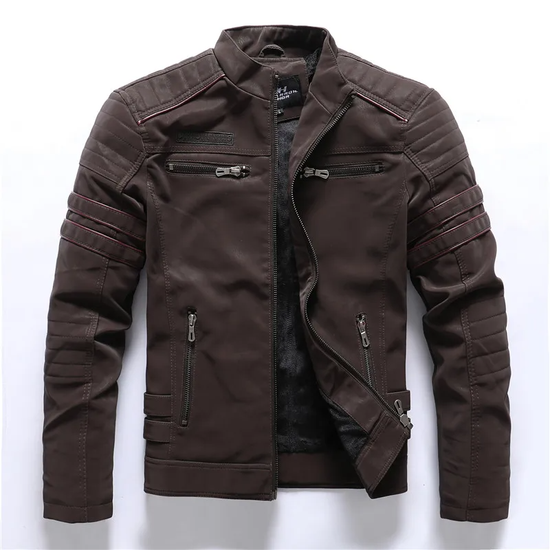 Drune | Motorradjacke Slim Fit Fleece-Futter Steppdetails Reißverschlusstaschen