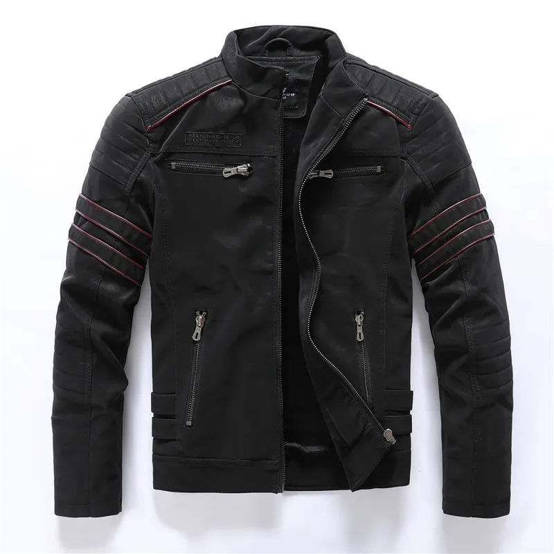 Drune | Motorradjacke Slim Fit Fleece-Futter Steppdetails Reißverschlusstaschen