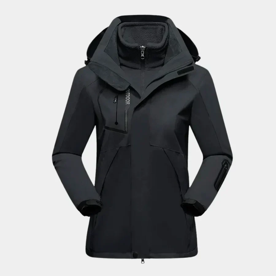 Drune | Outdoor-Jacke Wasserabweisend Schale Fleece Innenfutter 2-in-1 Design