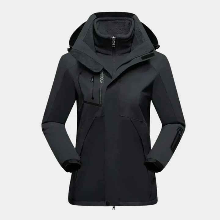 Drune | Outdoor-Jacke Wasserabweisend Schale Fleece Innenfutter 2-in-1 Design