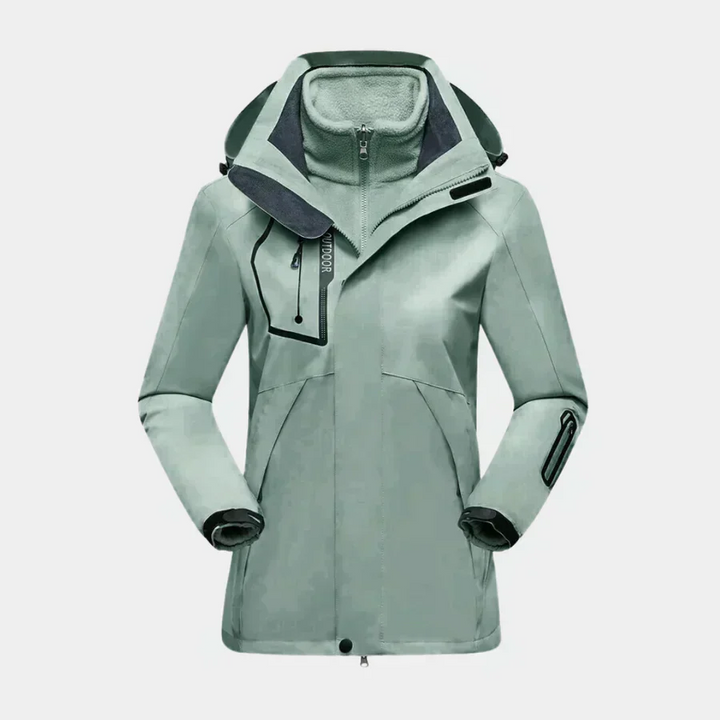 Drune | Outdoor-Jacke Wasserabweisend Schale Fleece Innenfutter 2-in-1 Design