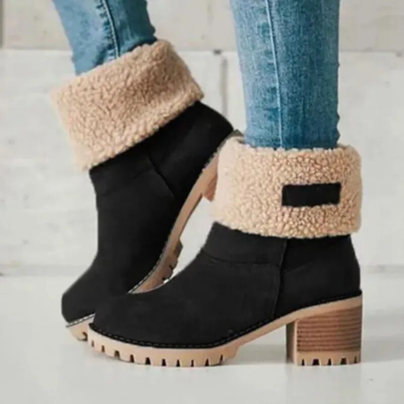 Drune | Bequeme Winter Knöchel Stiefel Mit Wolle Für Damen - Perfekt für Outdoor-Aktivitäten