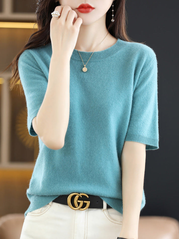 Drune | Soft Cashmere T-Shirt With Round Neck