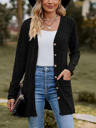 Drune | Langer Damen Cardigan mit Langen Ärmeln