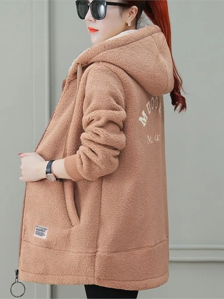 Drune | Mantel - Mittellang Lockere Passform - Kapuze mit Kordelzug - Weicher Fleece mit Reißverschluss