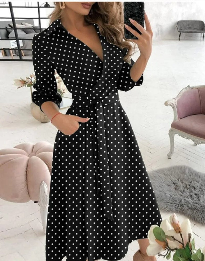 Drune | Midi Kleid Elegantes Design Formelle & Abendmode