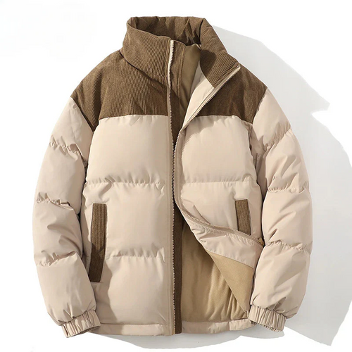 Drune | Puffer-Jacke - Gestepptes Futter - Rippcord-Naht - Hüftlänge - Elastische Bündchen
