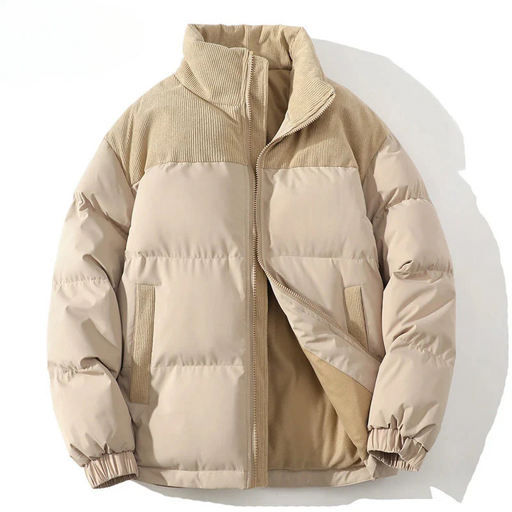 Drune | Puffer-Jacke - Gestepptes Futter - Rippcord-Naht - Hüftlänge - Elastische Bündchen