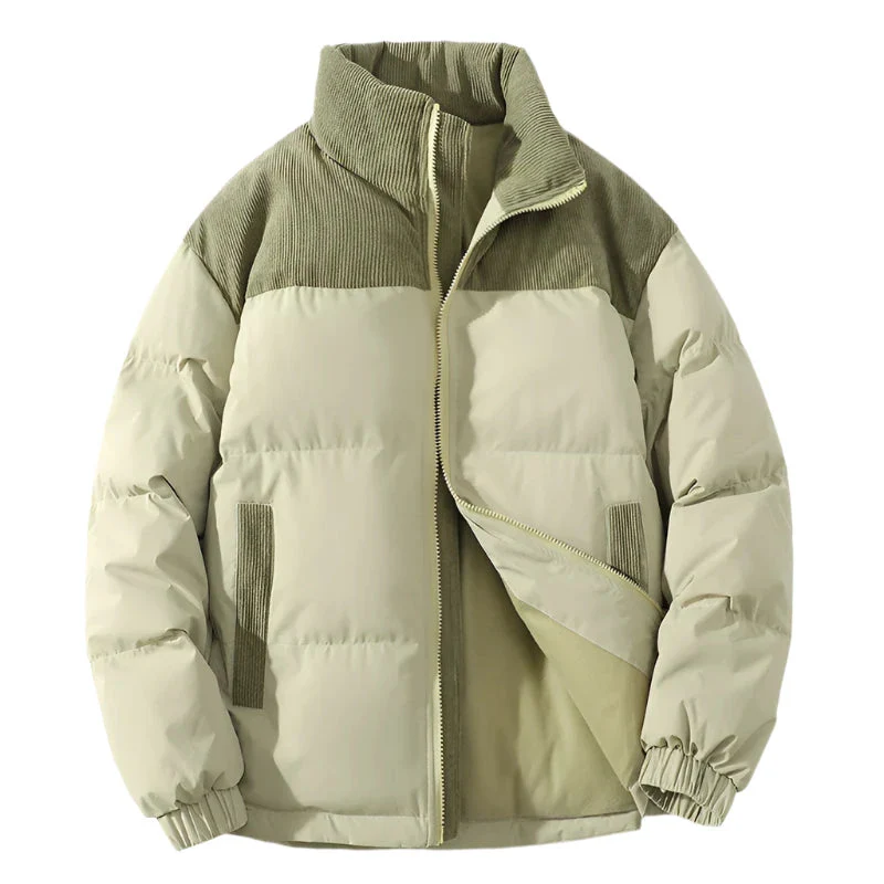 Drune | Puffer-Jacke - Gestepptes Futter - Rippcord-Naht - Hüftlänge - Elastische Bündchen