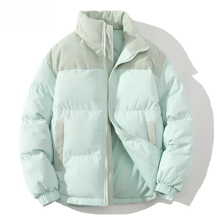 Drune | Puffer-Jacke - Gestepptes Futter - Rippcord-Naht - Hüftlänge - Elastische Bündchen