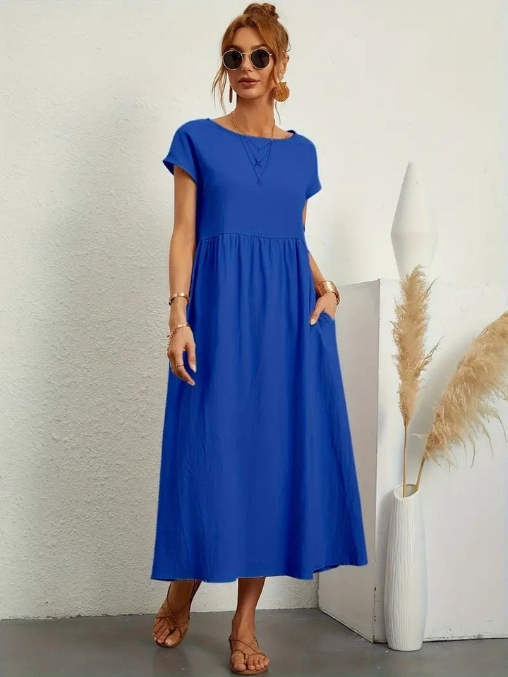 Drune | Raffinierte Leinen Sommerkleid mit Praktischen Taschen