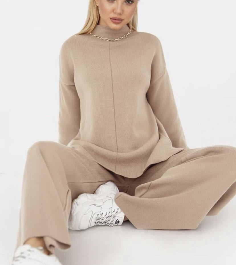 Drune | Übergröße Damen Loungewear Satz mit Weitem Bein