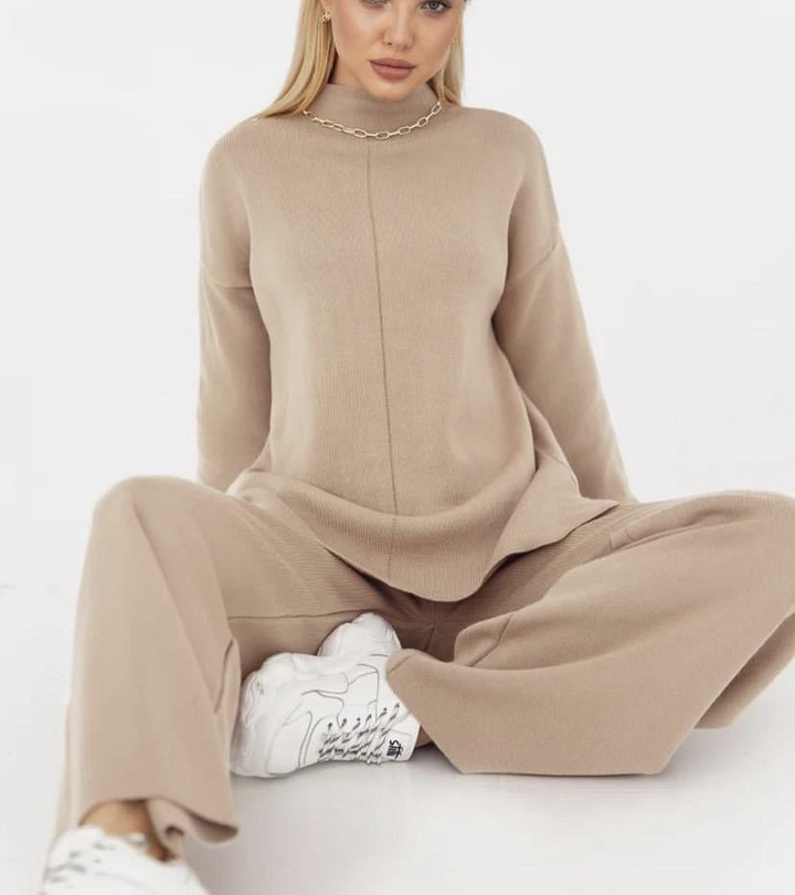Drune | Übergröße Damen Loungewear Satz mit Weitem Bein
