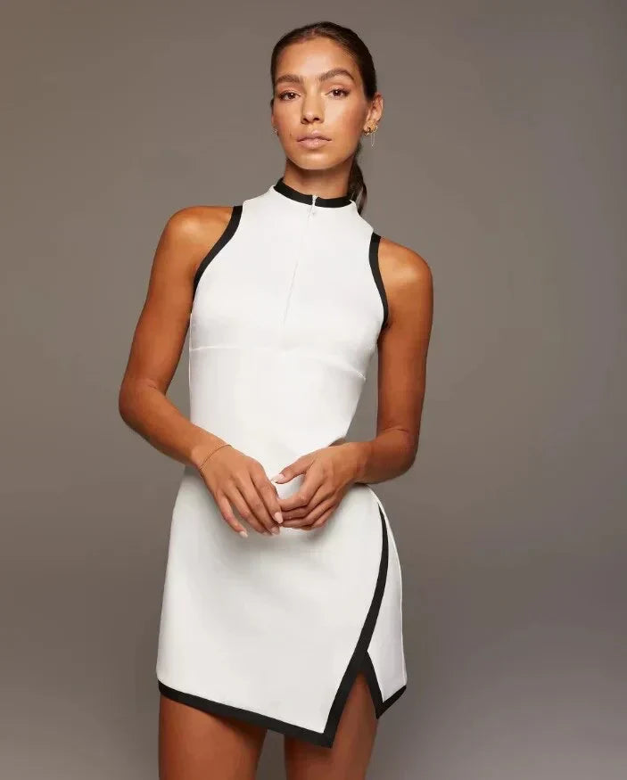 Drune | Tennis Mini Kleid mit Reißverschluss Vorne