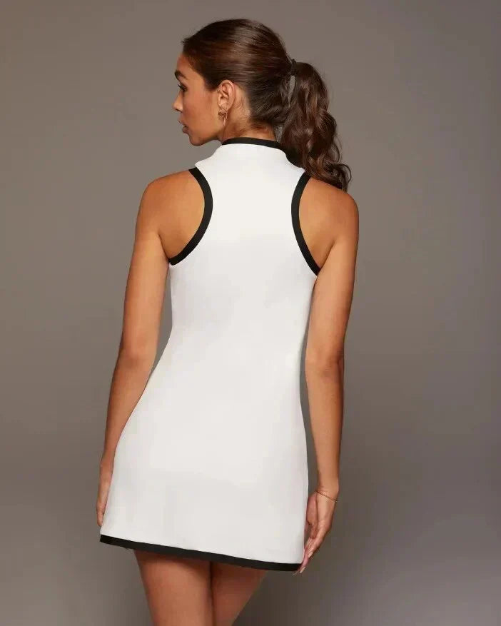 Drune | Tennis Mini Kleid mit Reißverschluss Vorne