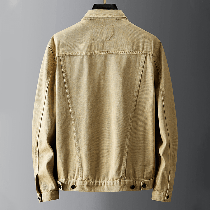 Drune | Denimjacke Klassischer Button up Brust & Paspeltaschen Robuste Freizeitkleidung