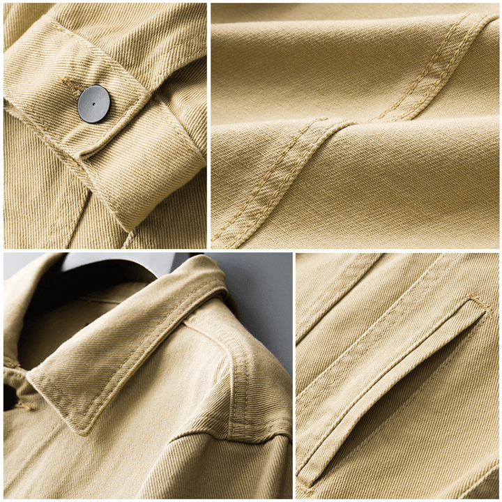 Drune | Denimjacke Klassischer Button up Brust & Paspeltaschen Robuste Freizeitkleidung