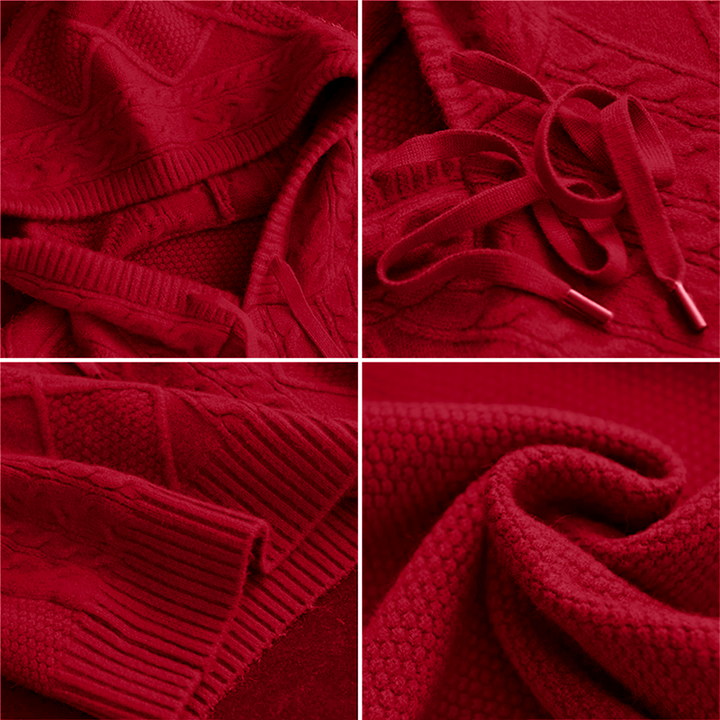 Drune | Strickpullover mit Kabelmuster Weich und Warm Perfekt Für Herbst und Winter