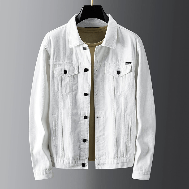 Drune | Denimjacke Klassischer Button up Brust & Paspeltaschen Robuste Freizeitkleidung