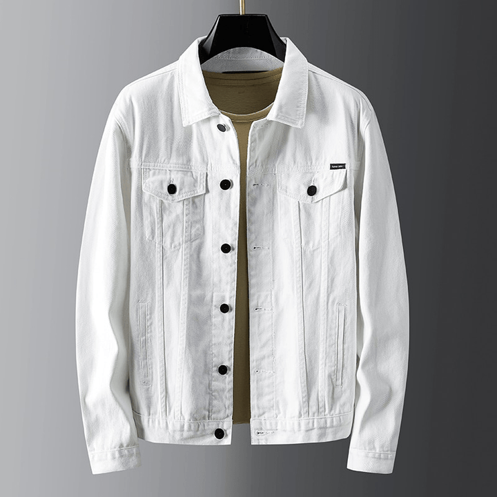 Drune | Denimjacke Klassischer Button up Brust & Paspeltaschen Robuste Freizeitkleidung