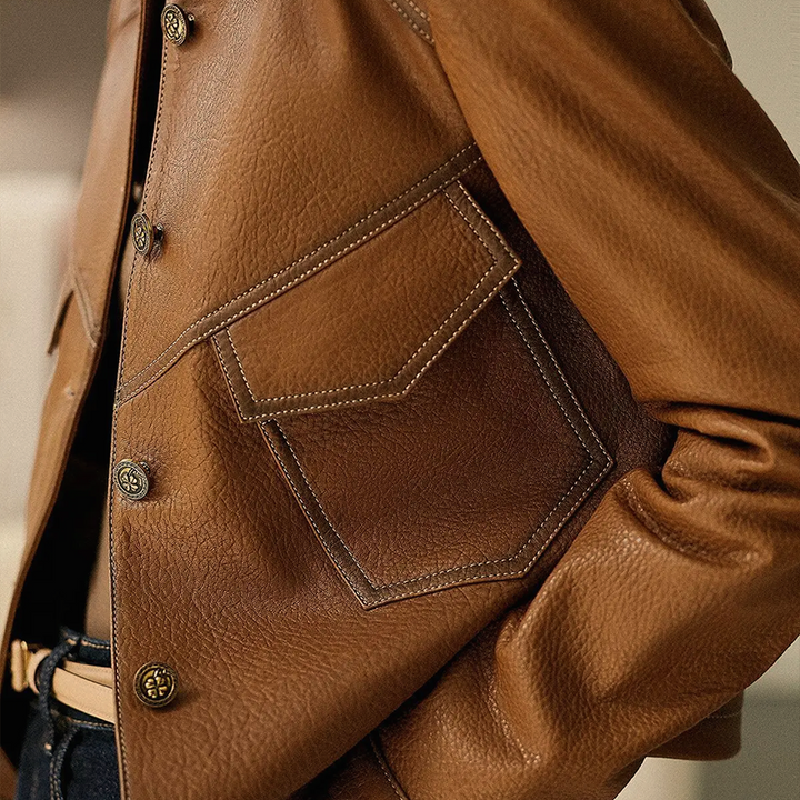 Drune | Vintage Stil Damen Vegane Lederjacke