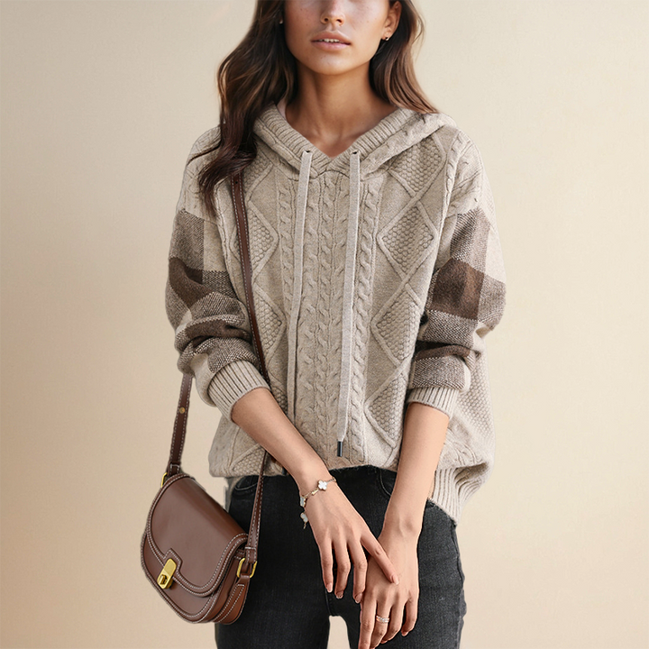 Drune | Strickpullover mit Kabelmuster Weich und Warm Perfekt Für Herbst und Winter
