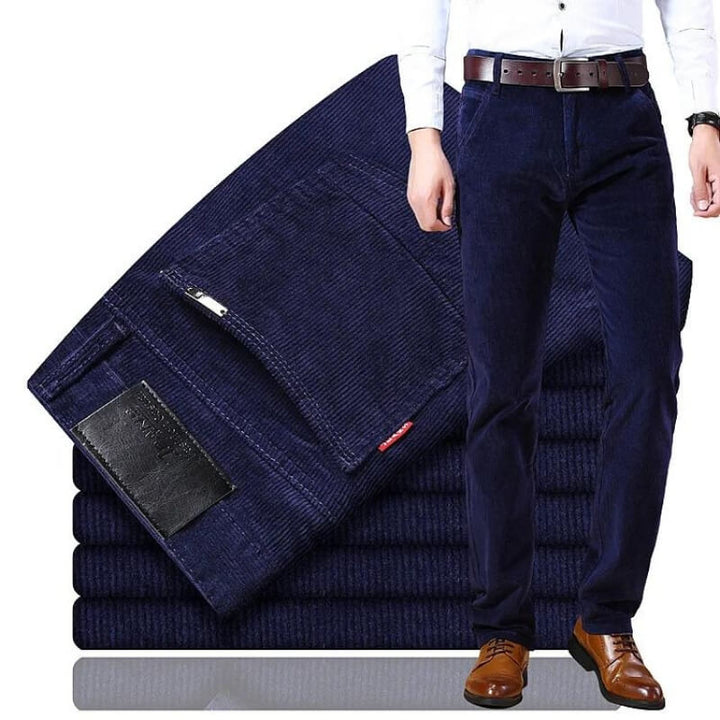Drune | Corduroy Gerade Passform Taillierte Schnitt Voll Länge Gürtelschlaufen