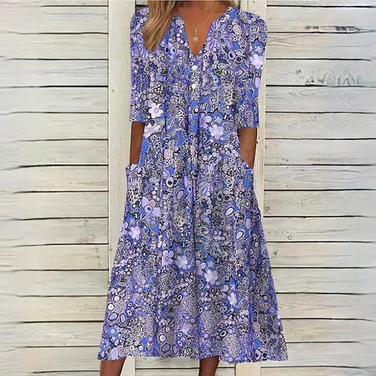 Drune | Blumen-Midikleid - Hannah