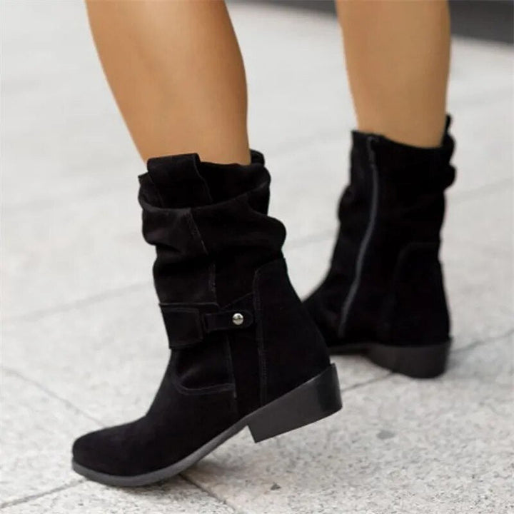 Drune | Wildleder Stiefeletten mit Niedrigem Absatz