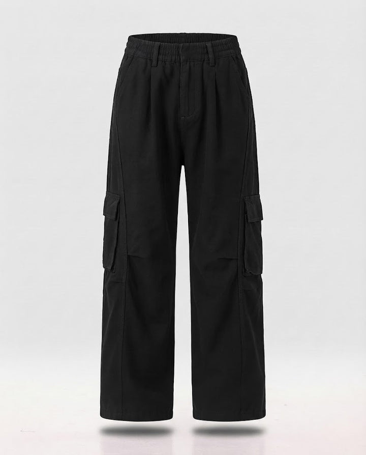 Unisex Oversize-Cargo-Hose im Palazzoschnitt mit komfortablem Bund Drune