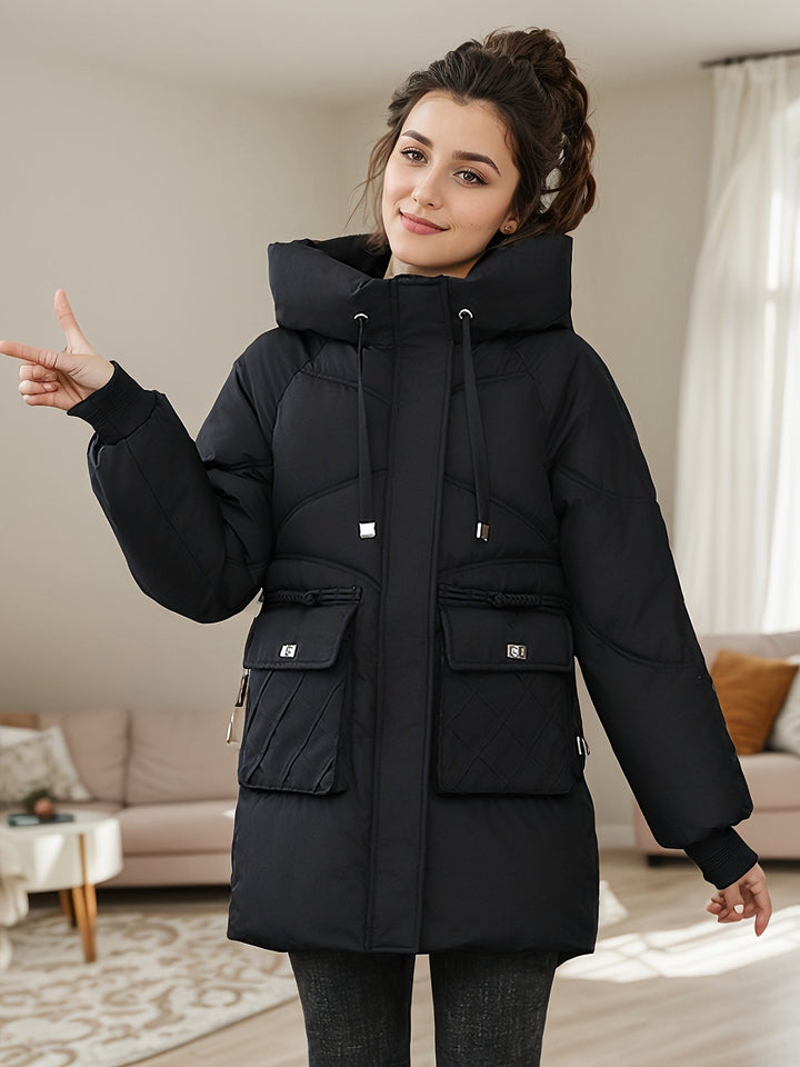 Drune | mittellange Puffer Winterjacke für Damen - Perfekt für Outdoor-Aktivitäten