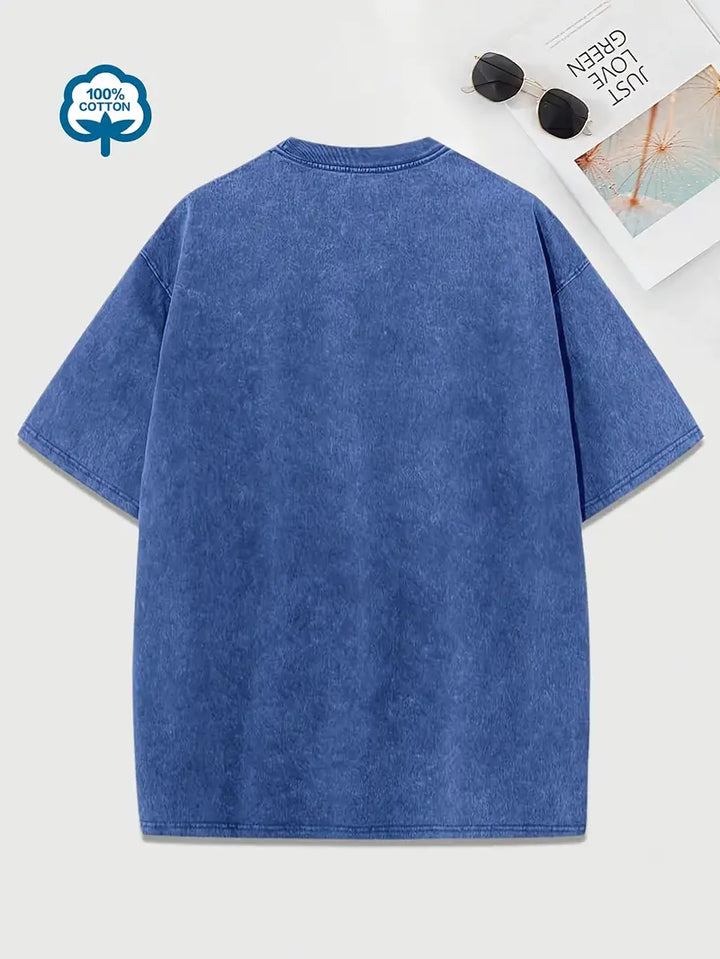 Drune | Baumwoll-T-Shirt mit Rundhalsausschnitt