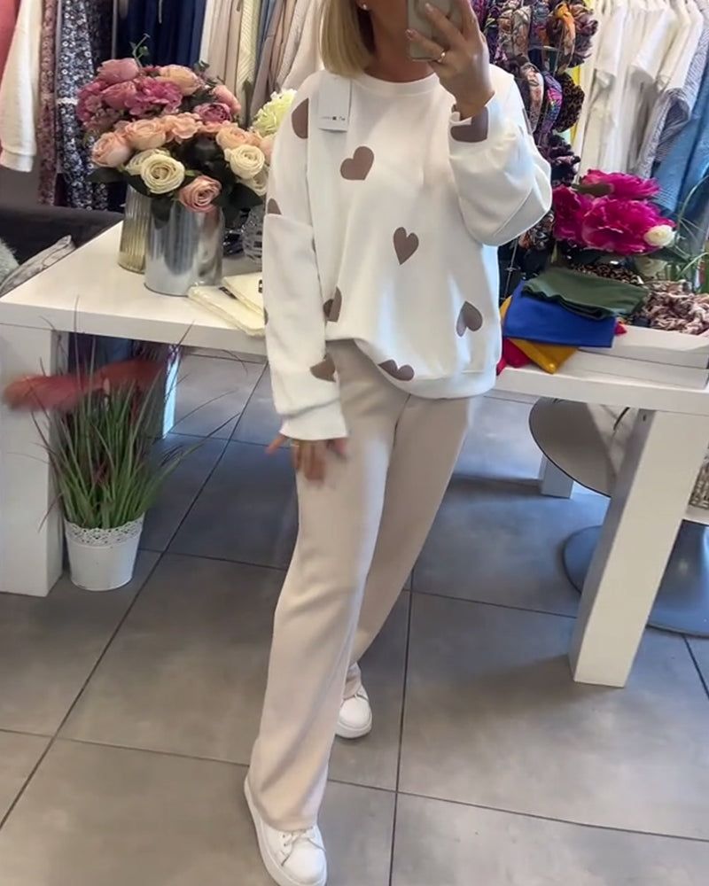 Drune | Frauen Casual Herz Pullover