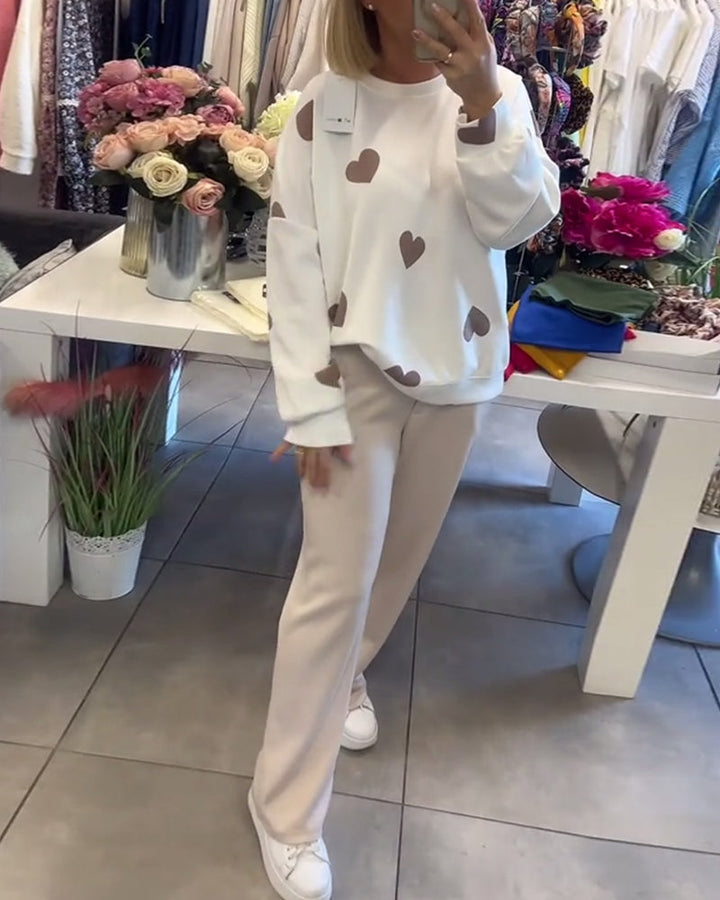 Drune | Frauen Casual Herz Pullover