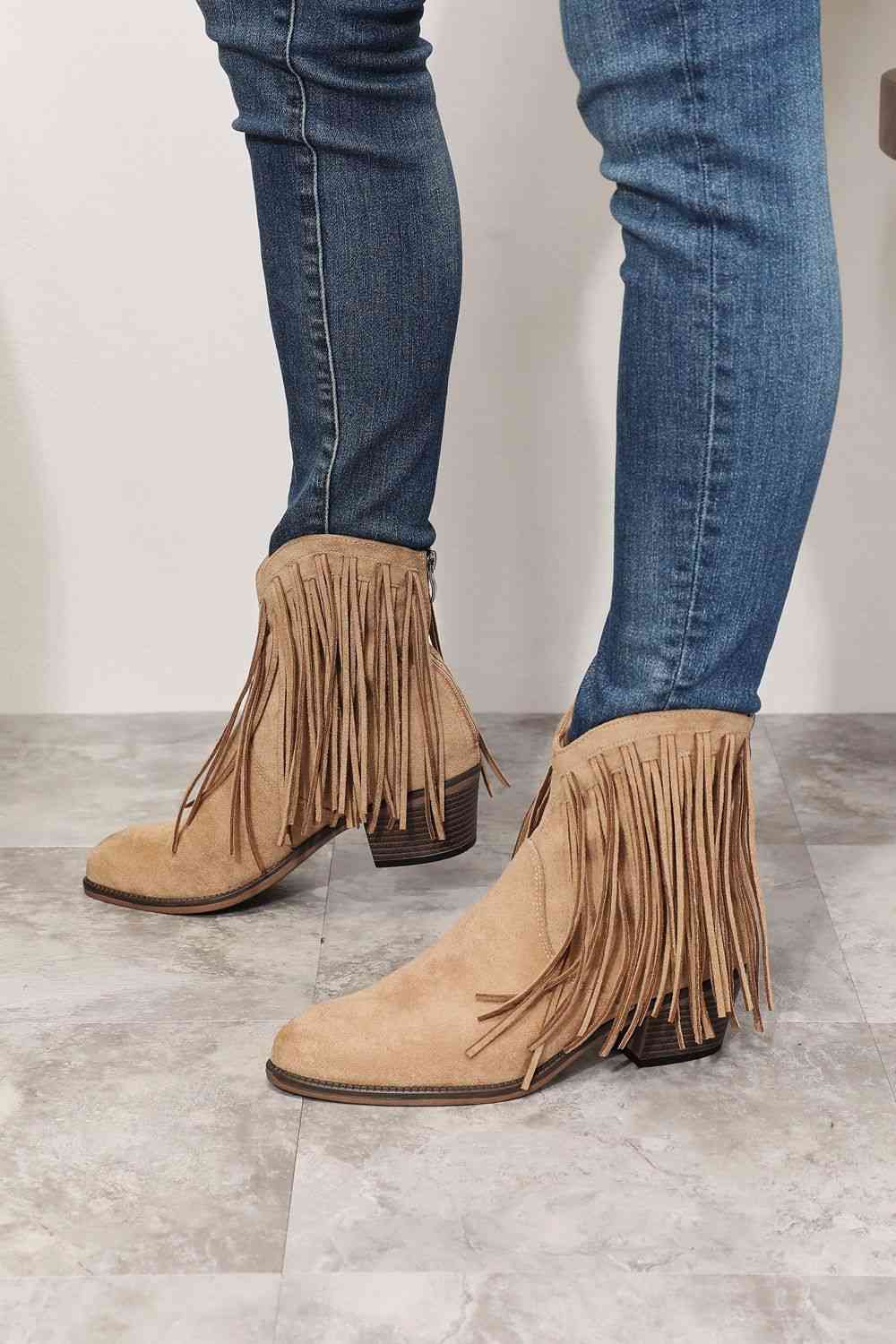 Drune | Legend Damen Fransen Cowboy Western Stiefeletten