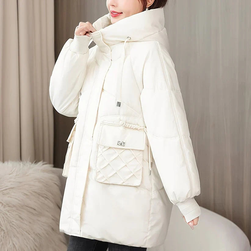 Drune | Stilvolle Winter Casual Lange Pufferjacke Für Frauen