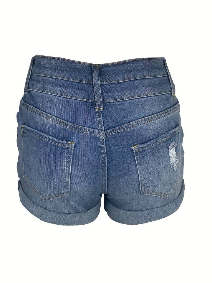 Drune | Gerippte Jeansshorts für Frühling/Sommer