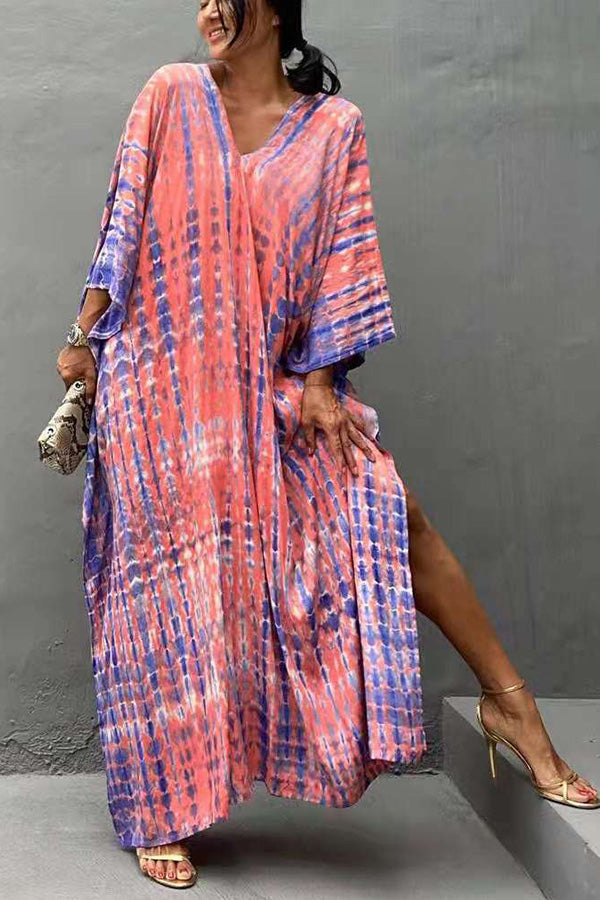 Drune Freely – Lockeres Überwurfkleid im Batik-Boho-Stil