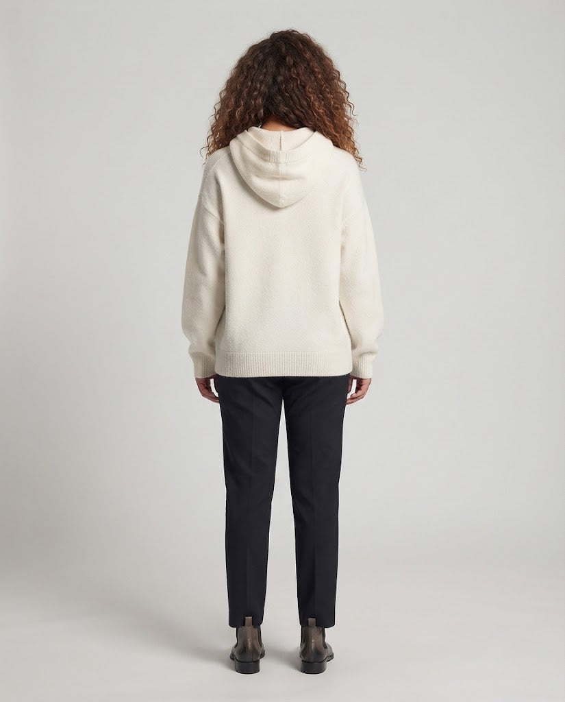 Damen Oversize-Kapuzenpullover in Mohair‑Optik mit gedroppten Schultern Drune