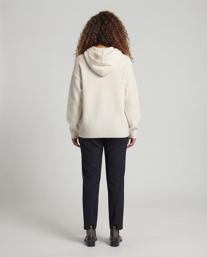 Damen Oversize-Kapuzenpullover in Mohair‑Optik mit gedroppten Schultern Drune